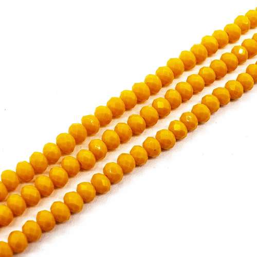 4mm crystal beads light orange gem — faceted for jewelry making and beadwork