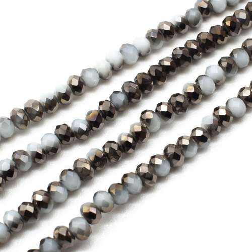 3mm crystal beads opal bronze — faceted for jewelry making and beadwork
