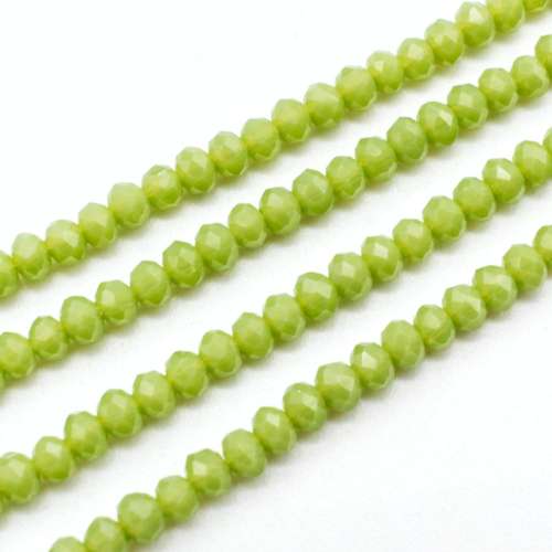 3.5mm crystal beads opal green, pack of 130 — faceted for jewelry making and beadwork
