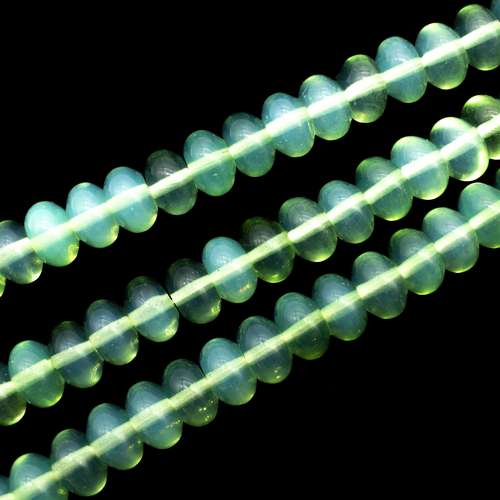 Opal Green Rondelle - 8x4mm
