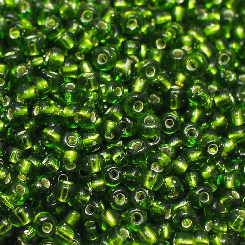 size 6 FGB glass seed beads olive — 50g pack, ideal for bead weaving, embroidery, and jewelry making