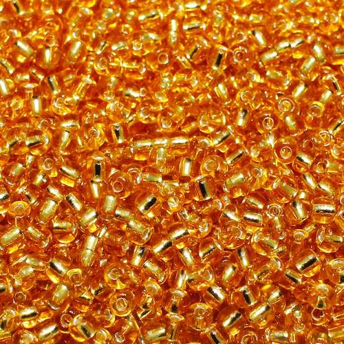 size 6 FGB glass seed beads gold — 50g pack, ideal for bead weaving, embroidery, and jewelry making