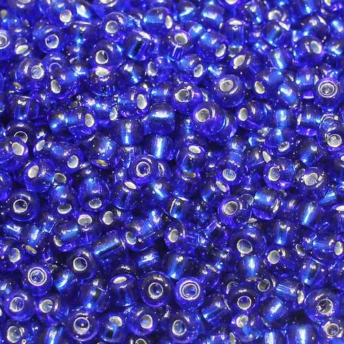 size 6 FGB glass seed beads cobalt blue — 50g pack, ideal for bead weaving, embroidery, and jewelry making