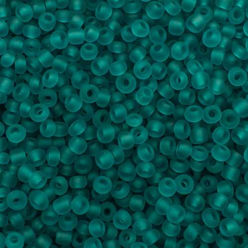 size 8 FGB glass seed beads frosted tropical blue — 50g pack, ideal for bead weaving, embroidery, and jewelry making