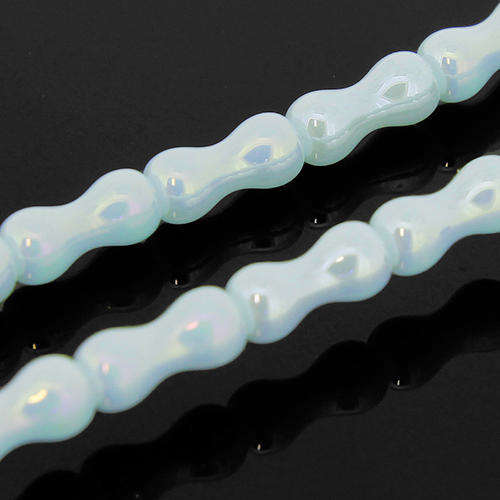 crystal beads pearl aqua — faceted for jewelry making and beadwork