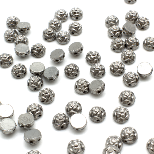 Roseta Cab 6mm 25pcs - Chrom Plating