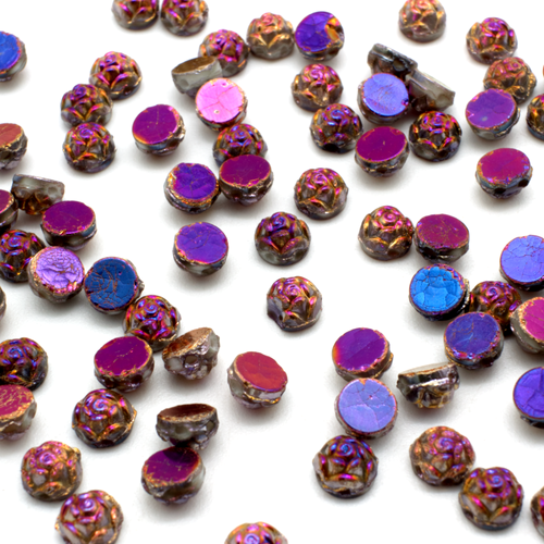 Roseta Cab 6mm 25pcs - Sliperit Plating