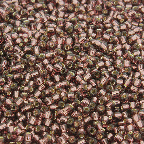 Toho Size 11 Seed Beads 10g - Silver Lined Med Amethyst