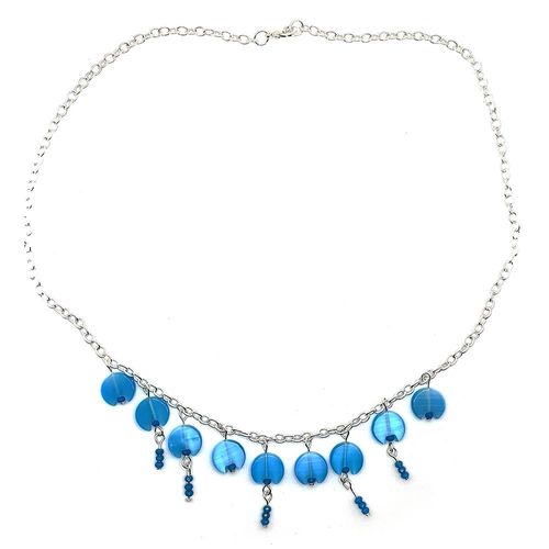 Cats Eye Jewellery Kit sky blue jewelry making kit — DIY set with beads and instructions for creating handmade jewelry