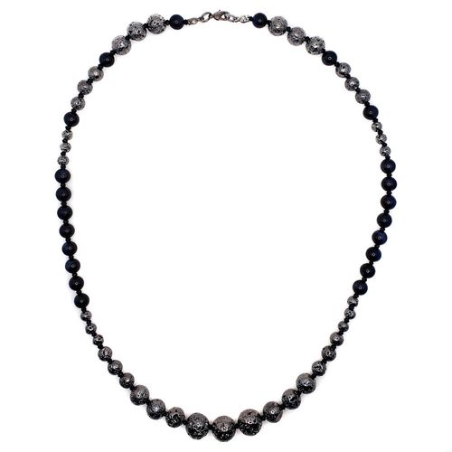 Lava Bead Jewellery black jewelry making kit — DIY set with beads and instructions for creating handmade jewelry