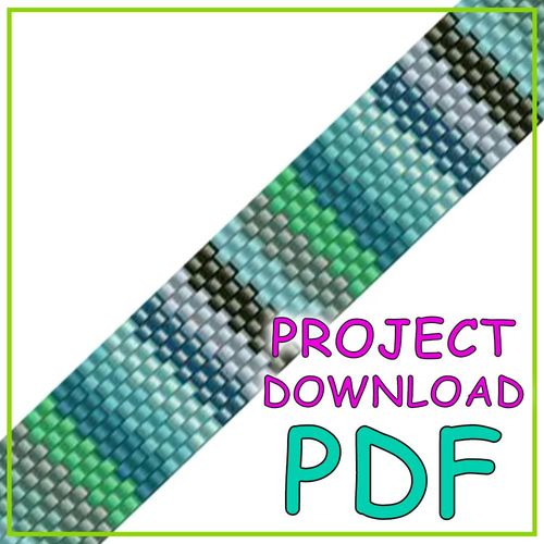 Treasure Bracelet Teal Pattern Download - PDF Instructions