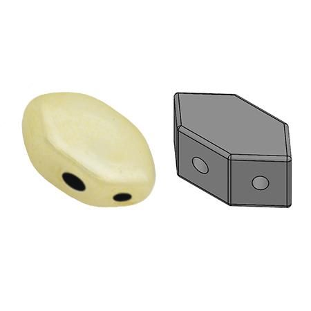 Paros Puca Beads - Opaque Ivory Ceramic