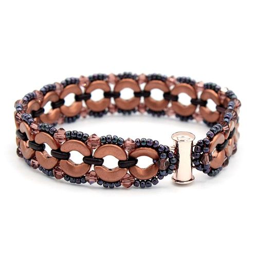 Sybil Arcos Bracelet copper amethyst bracelet making kit — DIY set with beads and instructions for creating handmade jewelry