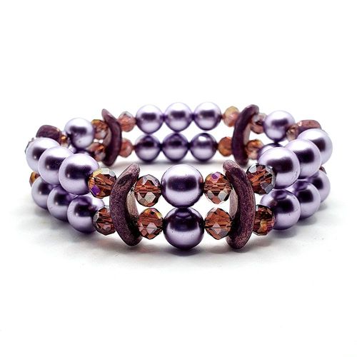 Venus Bracelet gold amethyst bracelet making kit — DIY set with beads and instructions for creating handmade jewelry