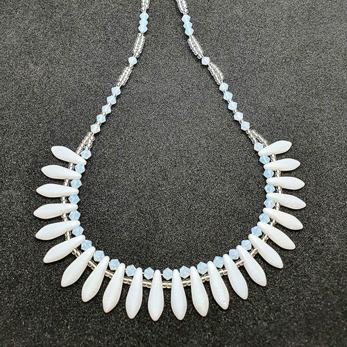 Freya Necklace Beads Only opal crystal necklace making kit — DIY set with beads and instructions for creating handmade jewelry