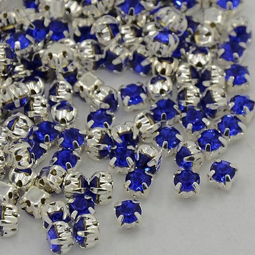 3mm crystal beads cobalt blue, pack of 15 — faceted for jewelry making and beadwork