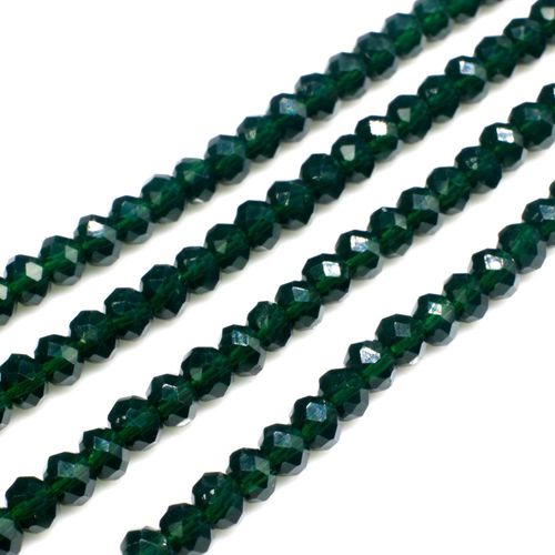 3.5mm crystal beads dk forest green, pack of 130 — faceted for jewelry making and beadwork