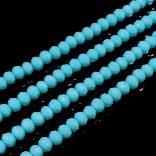 3.5mm crystal beads caribbean blue, pack of 150 — faceted for jewelry making and beadwork