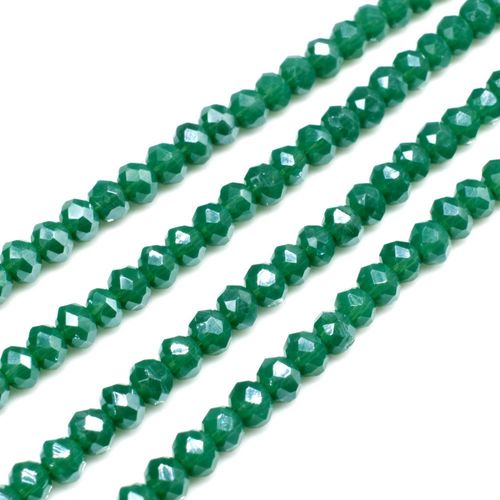 3.5mm crystal beads opaque teal, pack of 130 — faceted for jewelry making and beadwork