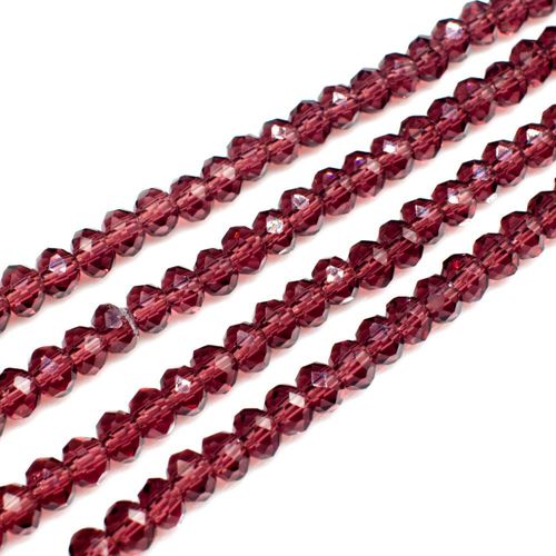 3.5mm crystal beads amethyst, pack of 150 — faceted for jewelry making and beadwork