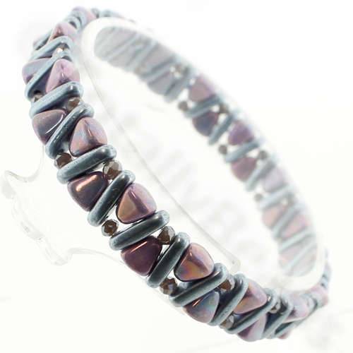 Cecilia Bracelet Kit lilac blue bracelet making kit — DIY set with beads and instructions for creating handmade jewelry