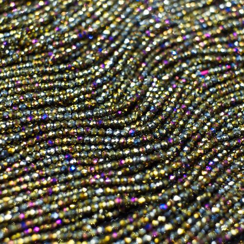 1.5mm crystal beads light iris — faceted for jewelry making and beadwork