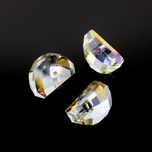 11mm crystal beads lemon shiffon, pack of 2 — faceted for jewelry making and beadwork