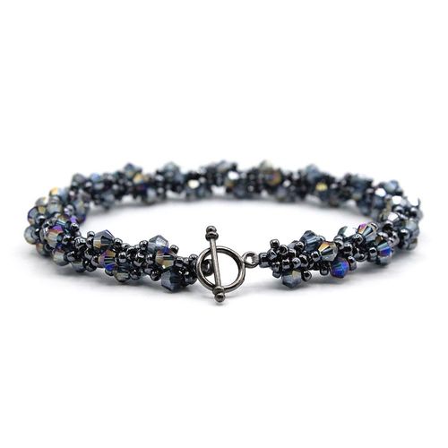 Seraphina Bracelet hematite bracelet making kit — DIY set with beads and instructions for creating handmade jewelry