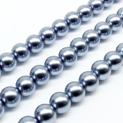 Glass Pearl Round Beads 8mm - Lagoon