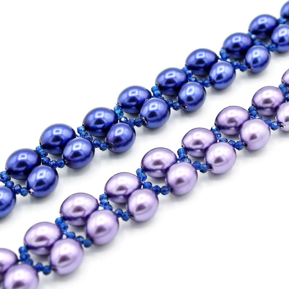 Eloise Bracelet Makes 2 oriental lavender bracelet making kit — DIY set with beads and instructions for creating handmade jewelry