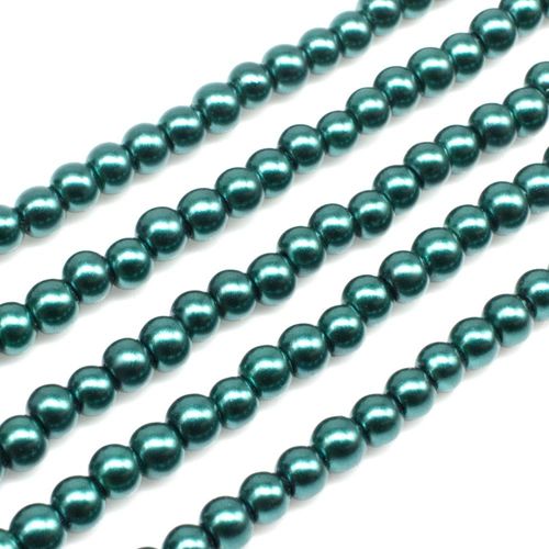 Glass Pearl Round Beads 3mm - Teal