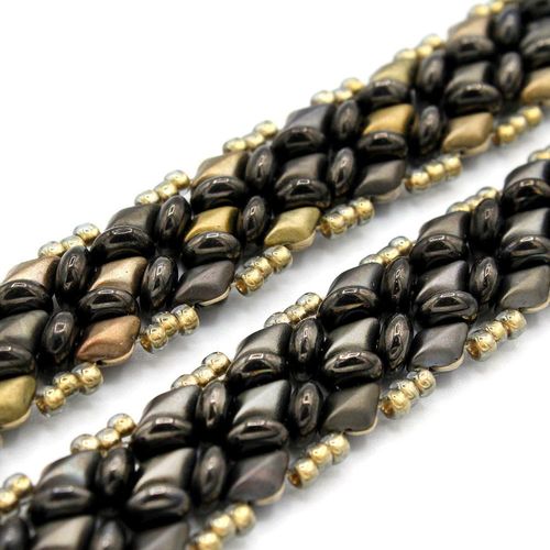 Marylin Bracelet Makes 2 gun metal diamond bracelet making kit — DIY set with beads and instructions for creating handmade jewelry