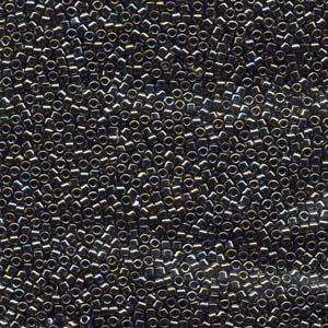 size 11 Miyuki Delica seed beads metallic dark steel db026 5g — 5g pack, premium Japanese cylinder beads perfect for bead weaving, embroi…