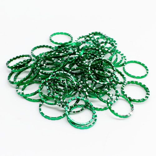 Aluminium Coloured Rings 16mm Green 10pcs for jewellery making