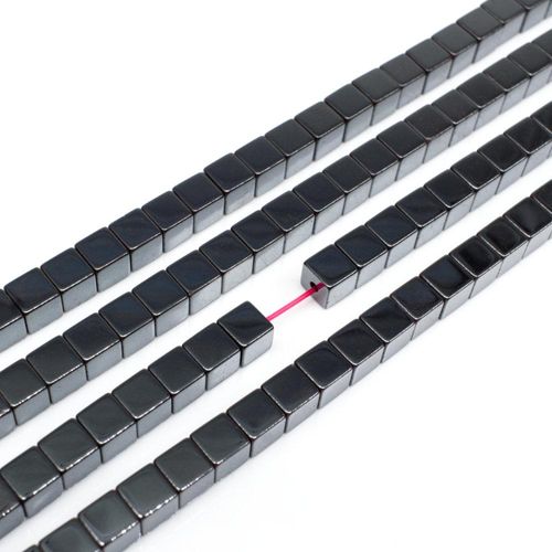 4mm hematite cube — for jewelry making, crafting, and beadwork projects