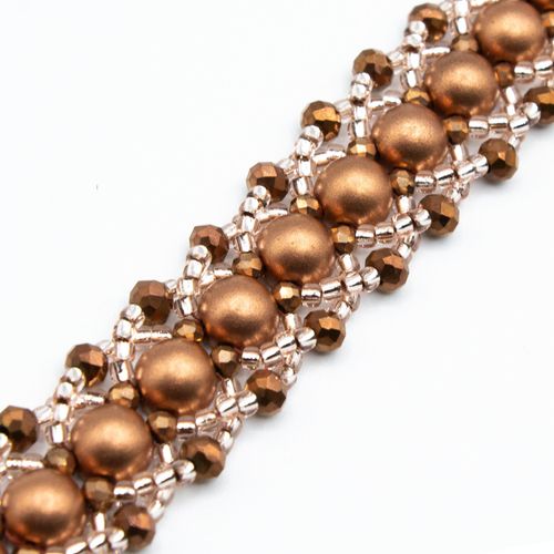 Averlyn Flat Spiral Bracelets metallic copper bracelet making kit — DIY set with beads and instructions for creating handmade jewelry
