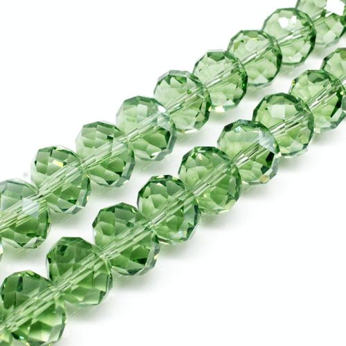 14mm crystal beads peridot, pack of 16 — faceted for jewelry making and beadwork