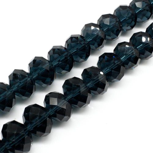 14mm crystal beads sapphire blue, pack of 16 — faceted for jewelry making and beadwork