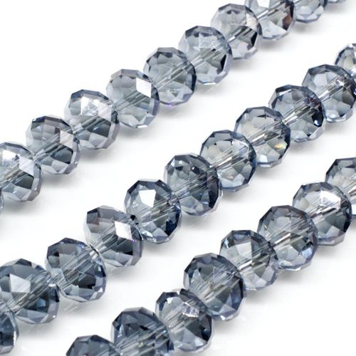 10mm crystal beads hint of blue, pack of 30 — faceted for jewelry making and beadwork
