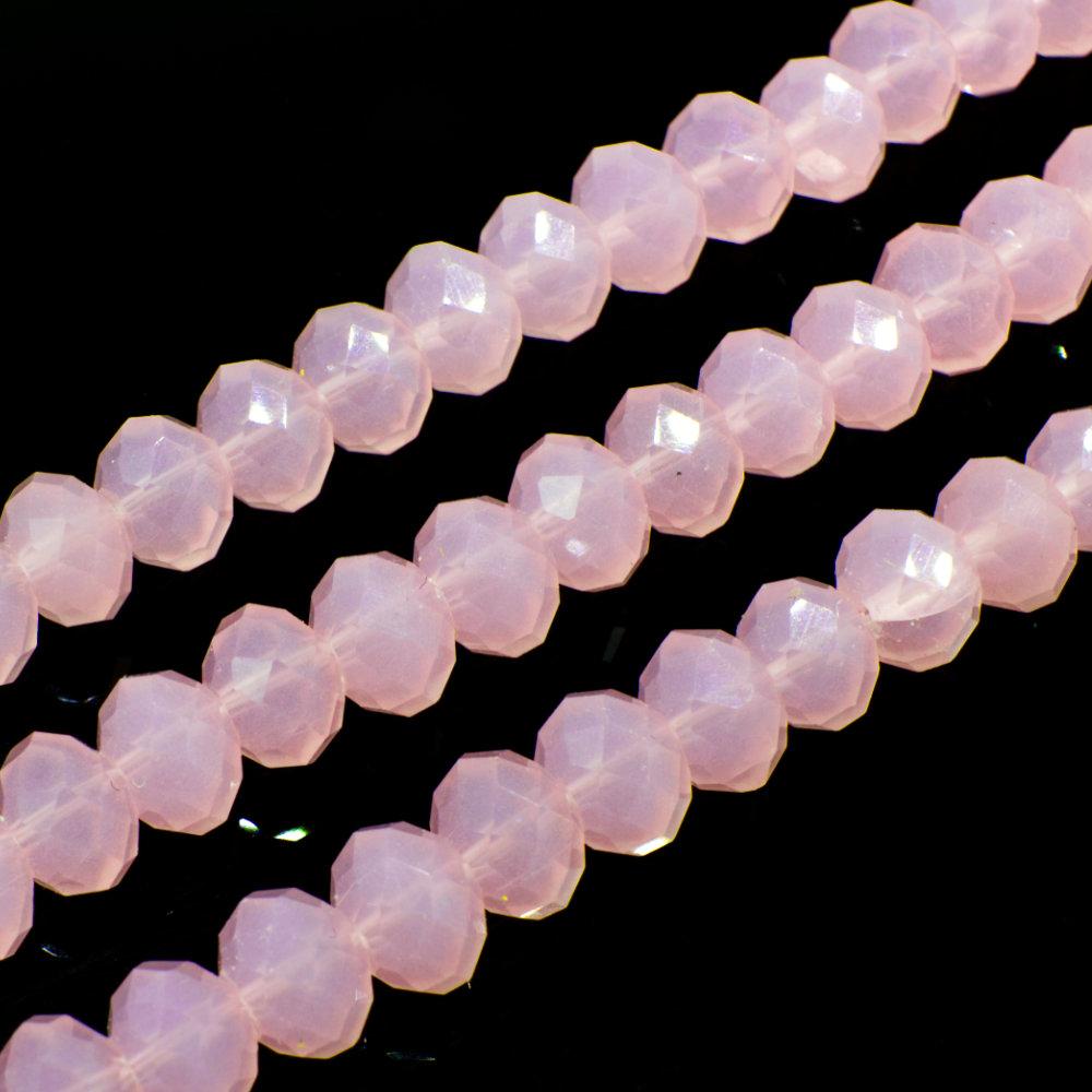 8mm crystal beads rosaline, pack of 70 — faceted for jewelry making and beadwork