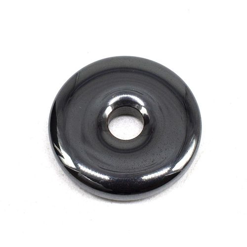 Hematite Doughnut 22mm jewelry making kit — DIY set with beads and instructions for creating handmade jewelry