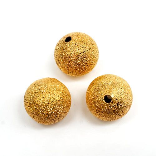 Stardust Beads 14mm Gold 1 pcs for jewellery making