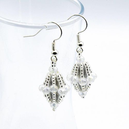 Elora Jewellery Set crystal white jewelry making kit — DIY set with beads and instructions for creating handmade jewelry