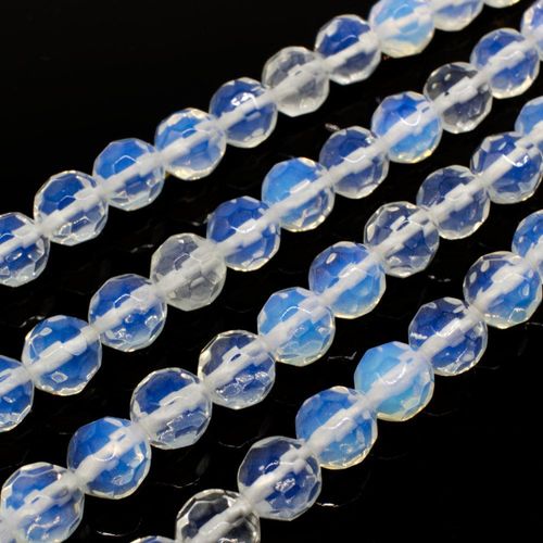 Opal Faceted Round Beads 8mm for jewellery making