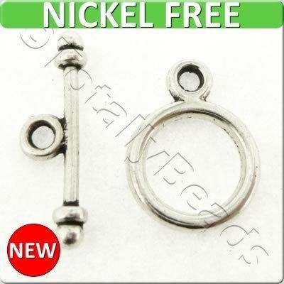 Metal Toggle - Simple Ring 9mm 10 sets Antique Silver