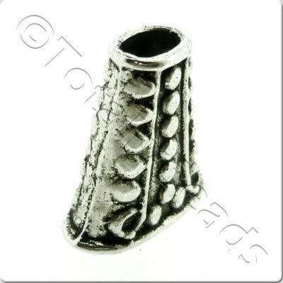 Antique Silver Bead Cap - 18mm 2pcs