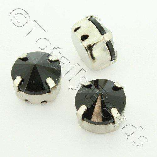 10mm crystal beads jet black — faceted for jewelry making and beadwork