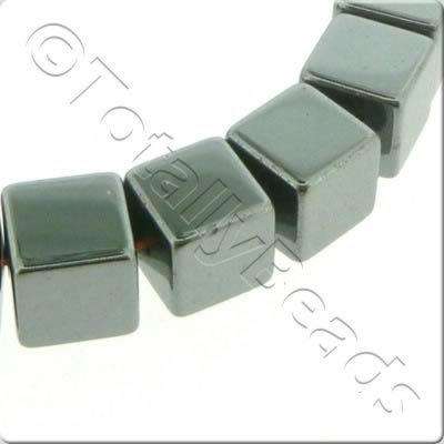 8mm hematite cube — for jewelry making, crafting, and beadwork projects