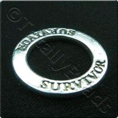 Tibetan Silver Message Ring - Survivor