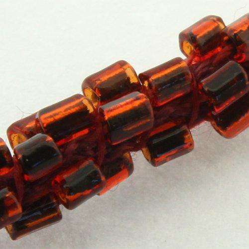 Design Cord 6mm - Black Lined Red - 1metre